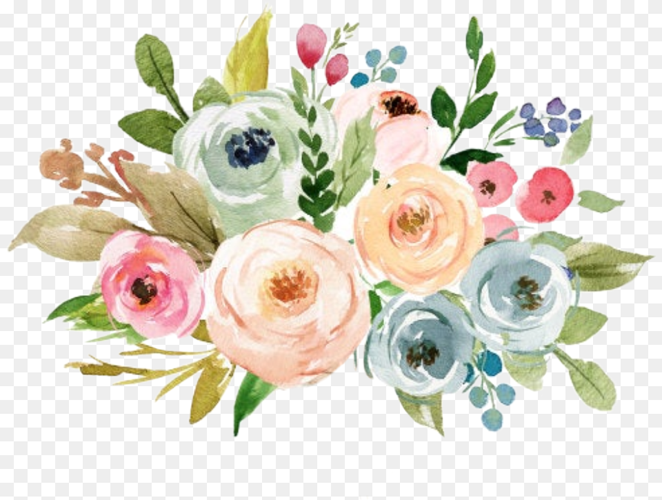 Watercolor Bouquet Flowers Sticker By Stephanie Mason Jar Flowers Watercolor, Graphics, Art, Floral Design, Flower Free Transparent Png