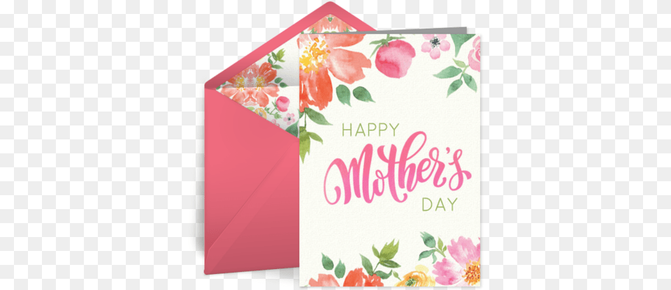 Watercolor Bouquet Mothers Day Ecard Motheru0027s Mothers Day Vector Black And White, Envelope, Greeting Card, Mail Free Transparent Png