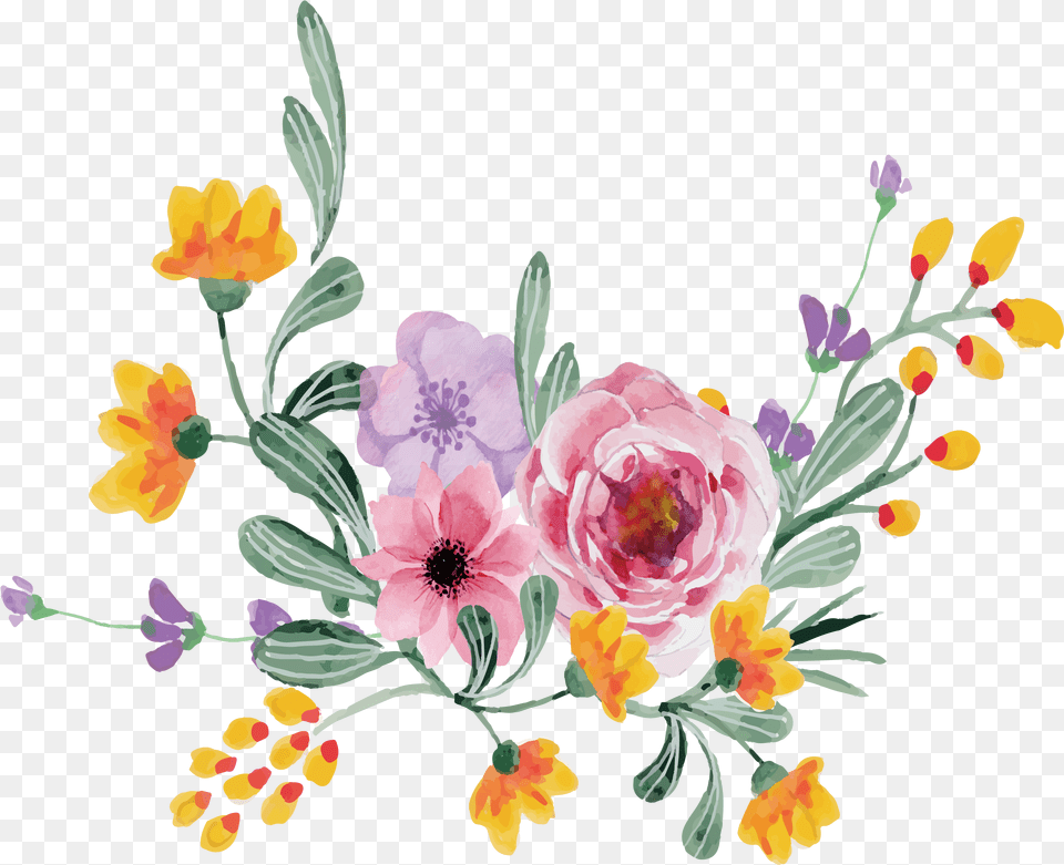Watercolor Bouquet Watercolor Bouquet, Art, Floral Design, Graphics, Pattern Free Png