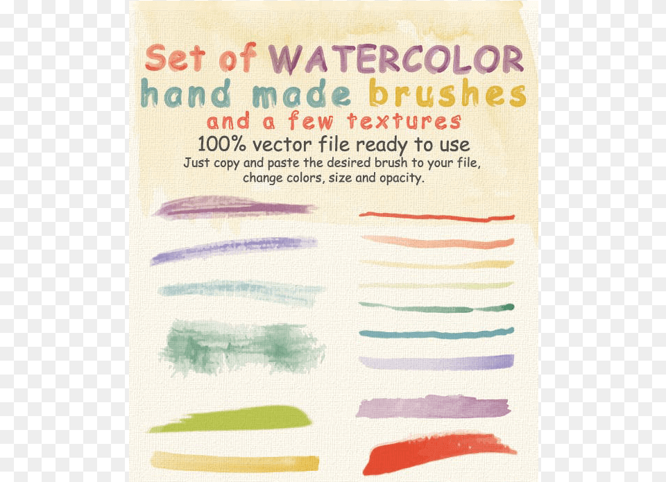 Watercolor Brushes And Textures, Advertisement, Poster Png