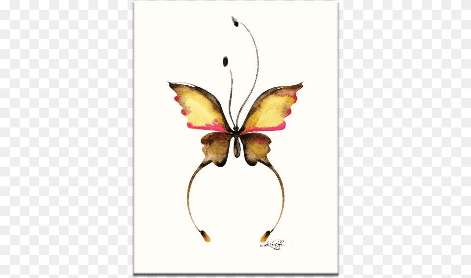 Watercolor Butterfly 14 August Grove 1439 Watercolor Painting Print, Leaf, Plant, Accessories, Animal Free Png