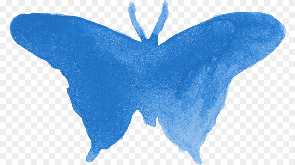 Watercolor Butterfly Silhouette Transparent Butterfly Watercolor, Ice Free Png Download