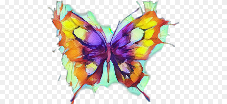 Watercolor Butterfly Sticker By Lovelyink210gmailcom, Purple, Accessories, Dye, Person Free Transparent Png