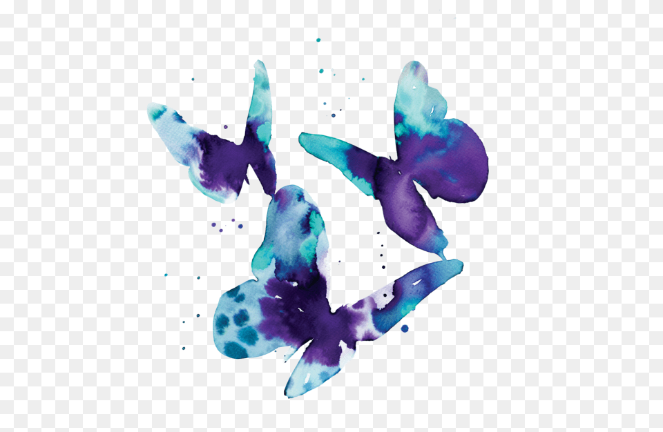 Watercolor Butterfly Tattoo Small Watercolor Butterfly Tattoo, Purple, Animal, Bird, Flower Free Transparent Png