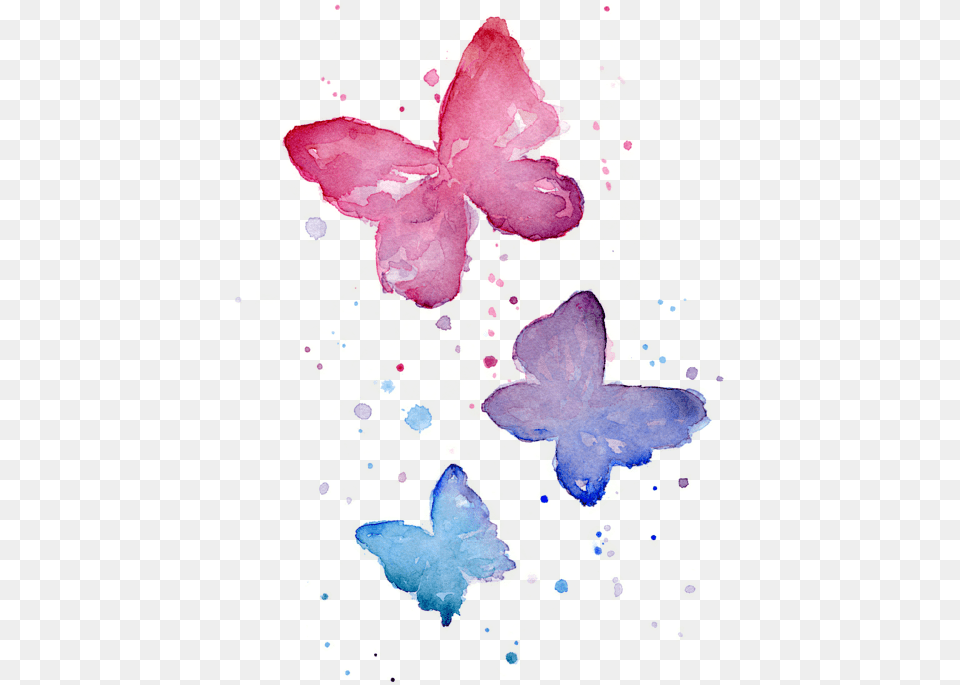 Watercolor Butterfly Transparent Background Full Watercolor Butterfly Transparent Background, Flower, Petal, Plant, Purple Png