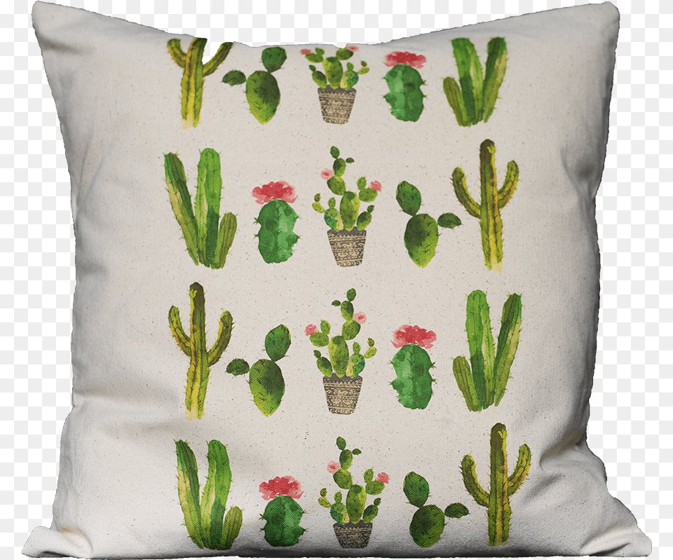 Watercolor Cactus, Cushion, Home Decor, Pillow, Plant Free Transparent Png