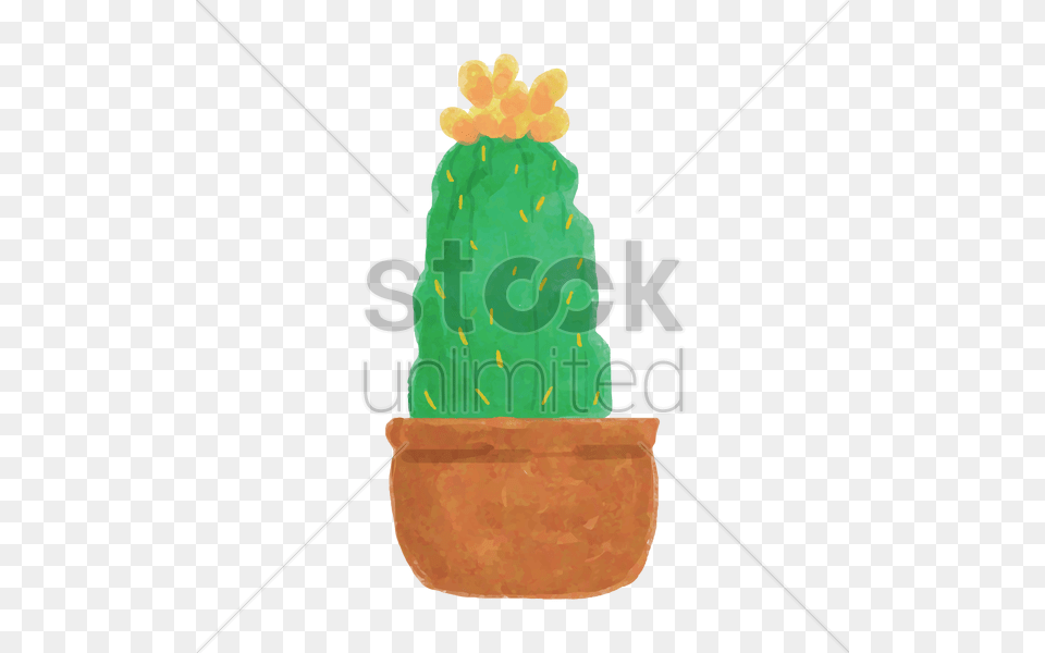 Watercolor Cactus Vector Image, Plant Free Png