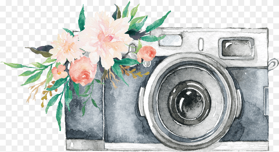 Watercolor Camera Watercolor Camera Clipart, Flower, Flower Arrangement, Plant, Flower Bouquet Free Png Download