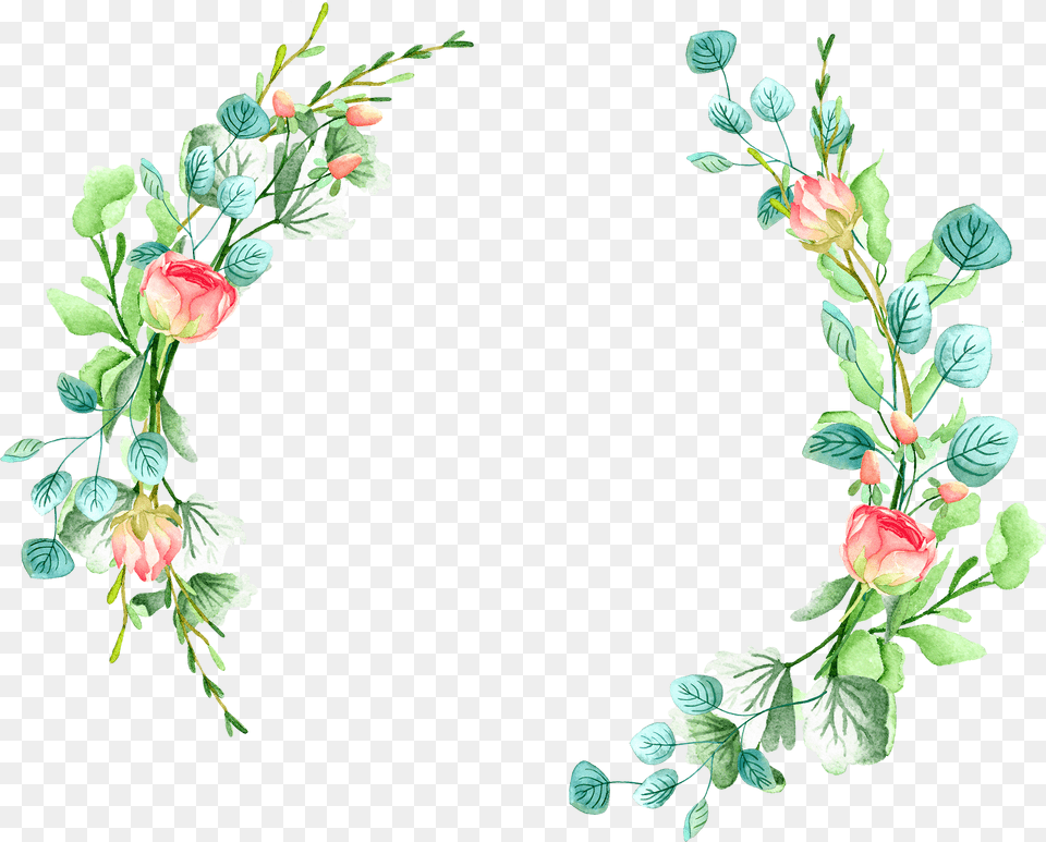 Watercolor Circle Circle With Flower Design, Art, Floral Design, Graphics, Pattern Free Transparent Png