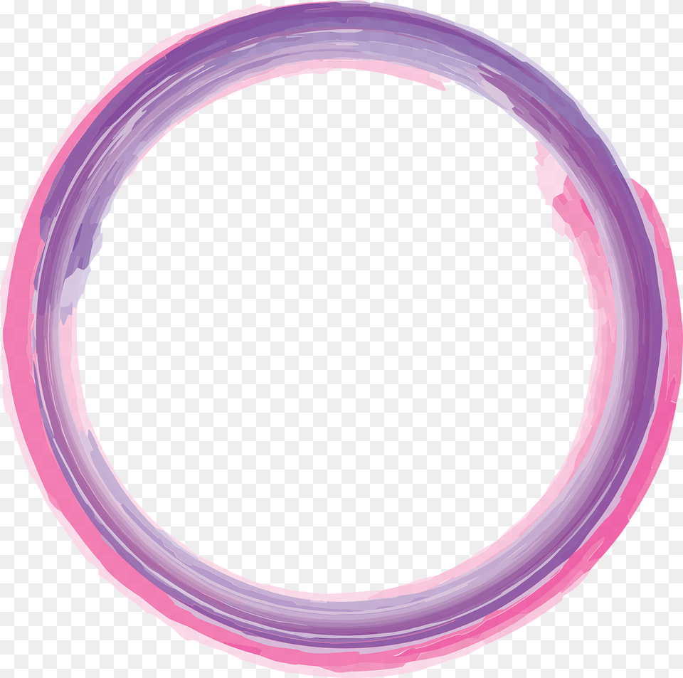 Watercolor Circle Paint Artistic Brush Creative Circulo De Pintura, Hoop, Purple Png