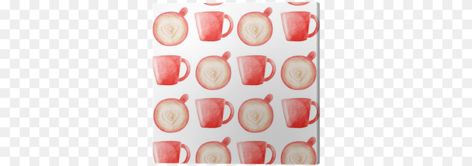 Watercolor Coffee Mugs Pattern Watercolor Painting, Cup, Beverage, Coffee Cup, Food Png Image