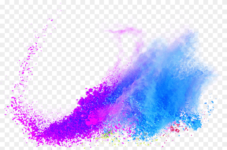 Watercolor Colorful Colorsplash Smokey Starlight Holi Watercolor Painting, Purple Png Image