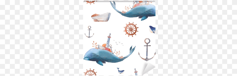 Watercolor Creative Whale Seamless Pattern Watercolor Painting, Electronics, Hardware, Animal, Fish Free Transparent Png