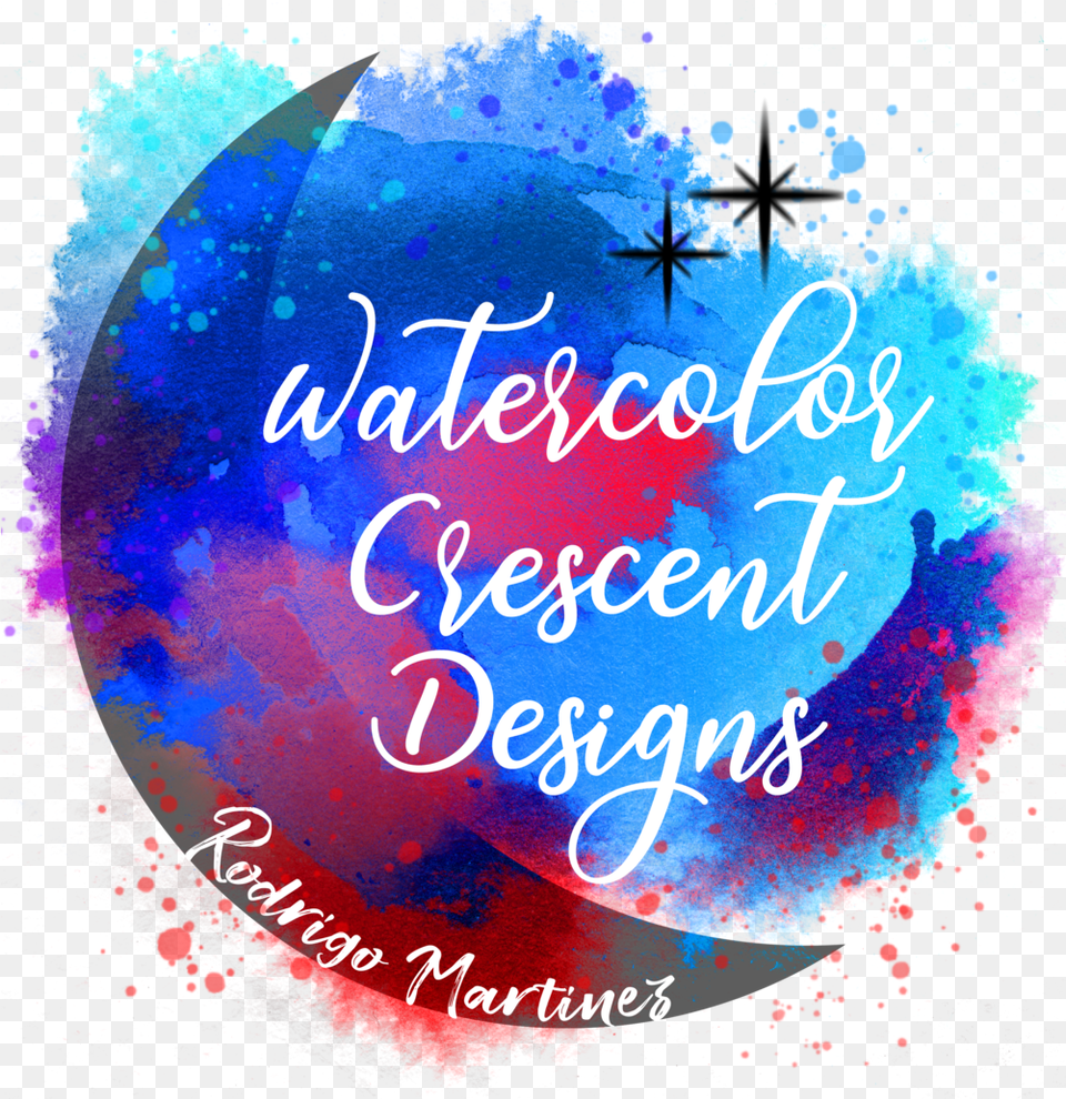 Watercolor Crescent Designs Graphic Design, Art, Graphics Png