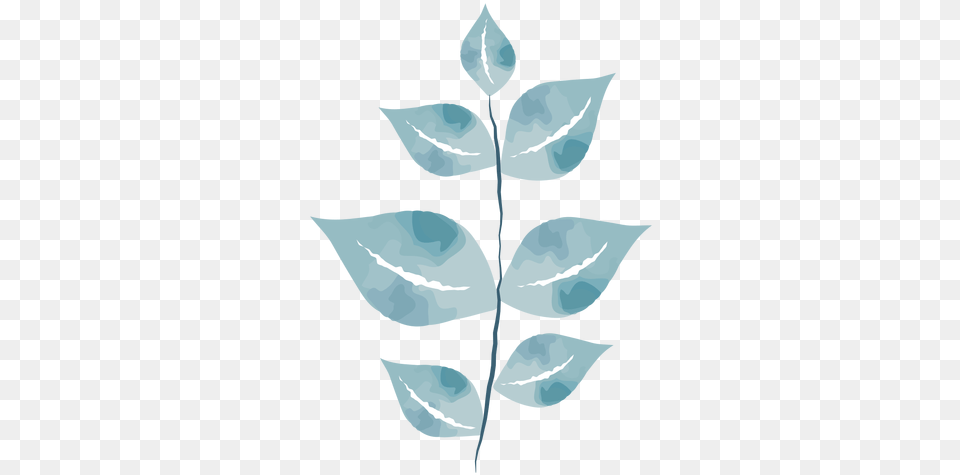 Watercolor Cute Leaves U0026 Svg Vector File Hojas Azules Acuarela, Leaf, Plant, Ice, Art Free Png Download