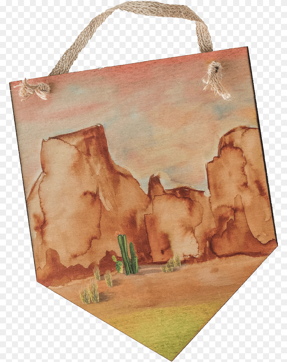 Watercolor Desert Scene Bag, Art, Painting, Plant, Accessories Png