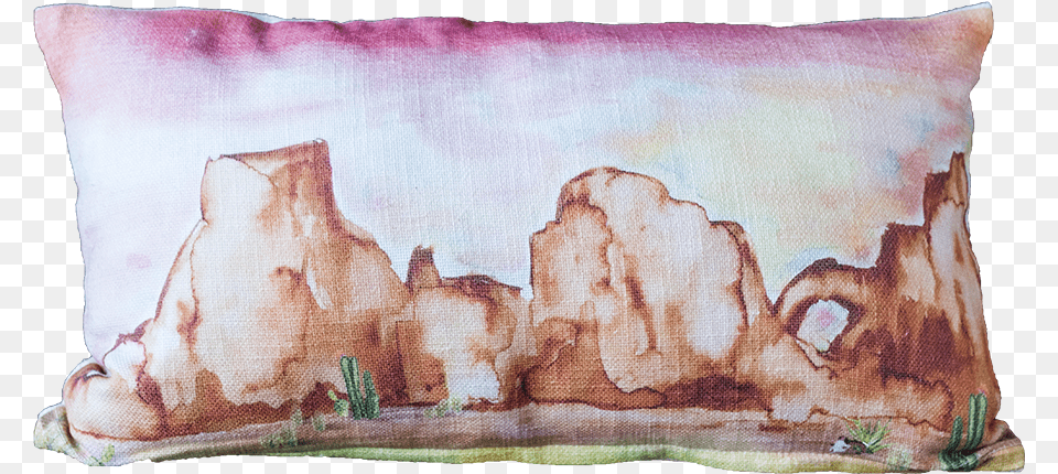 Watercolor Desert Scene Watercolor Paint, Cushion, Home Decor, Pillow Png