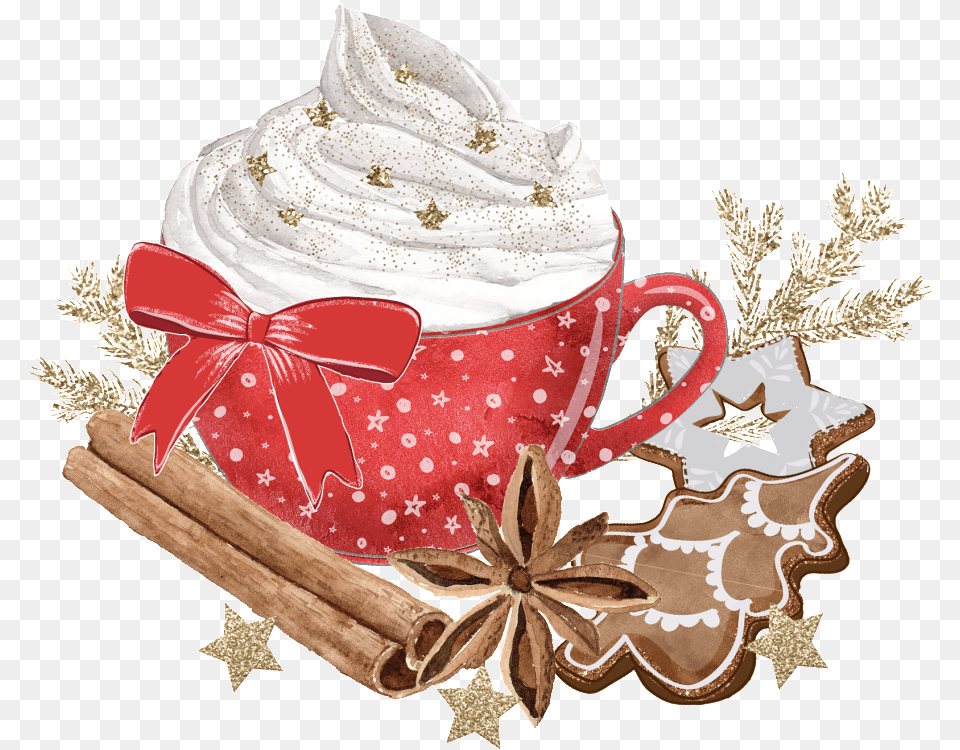 Watercolor Dessert Cake Vector Christmas Day, Cream, Food, Whipped Cream, Ice Cream Free Png