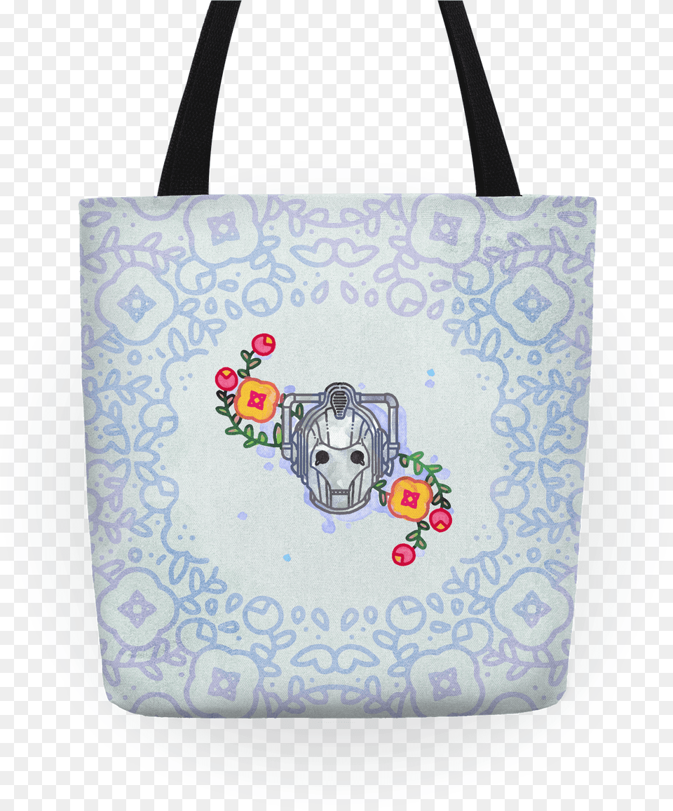 Watercolor Doctor Who Icon Cyberman Tote Totes Lookhuman Tote Bag, Accessories, Handbag, Purse, Tote Bag Free Png