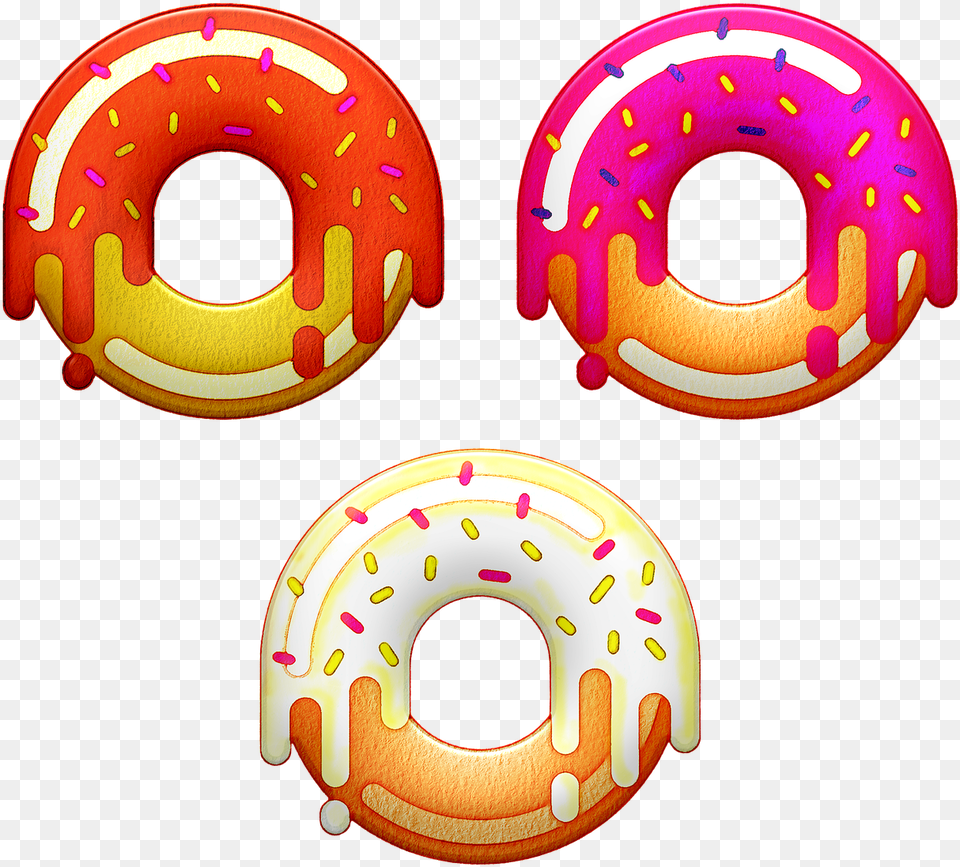 Watercolor Donuts Sweets Chocolate Image On Pixabay Circle, Donut, Food Free Png Download