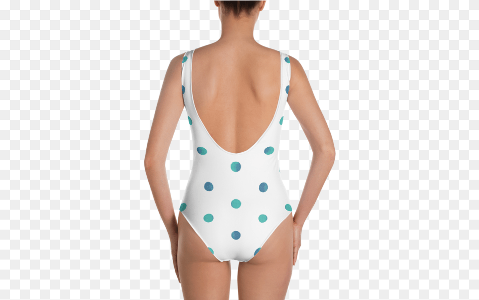 Watercolor Dotted One Piece Swimsuit One Piece Swimsuit, Clothing, Swimwear, Adult, Female Png