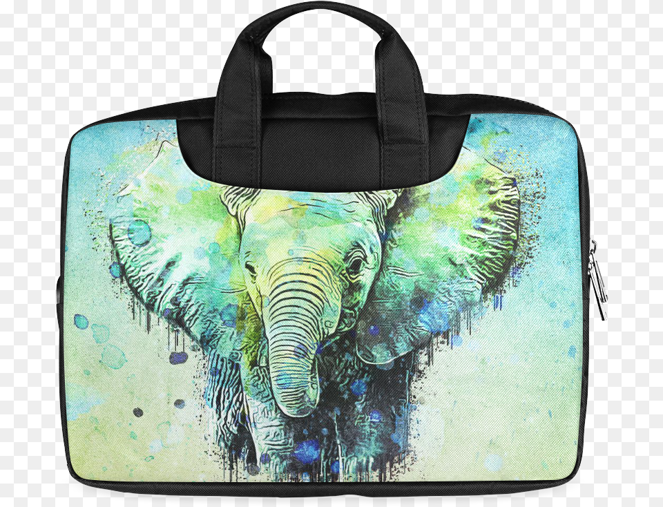 Watercolor Elephant Macbook Air 11 Twin Sides, Bag, Accessories, Handbag, Animal Png