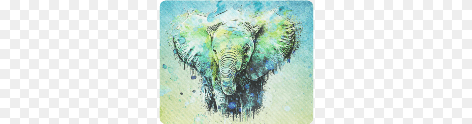 Watercolor Elephant Rectangle Mousepad Watercolor Elephant, Art, Animal, Mammal, Wildlife Free Transparent Png