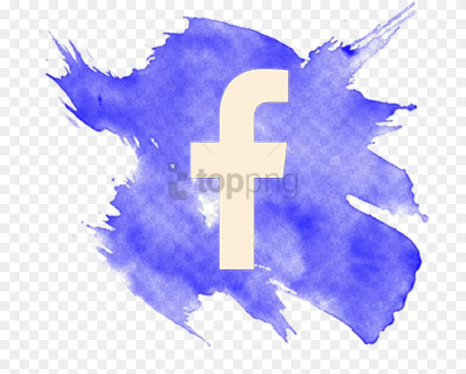 Watercolor Facebook Logo Images Social Media Icons Flowers, Text Free Transparent Png