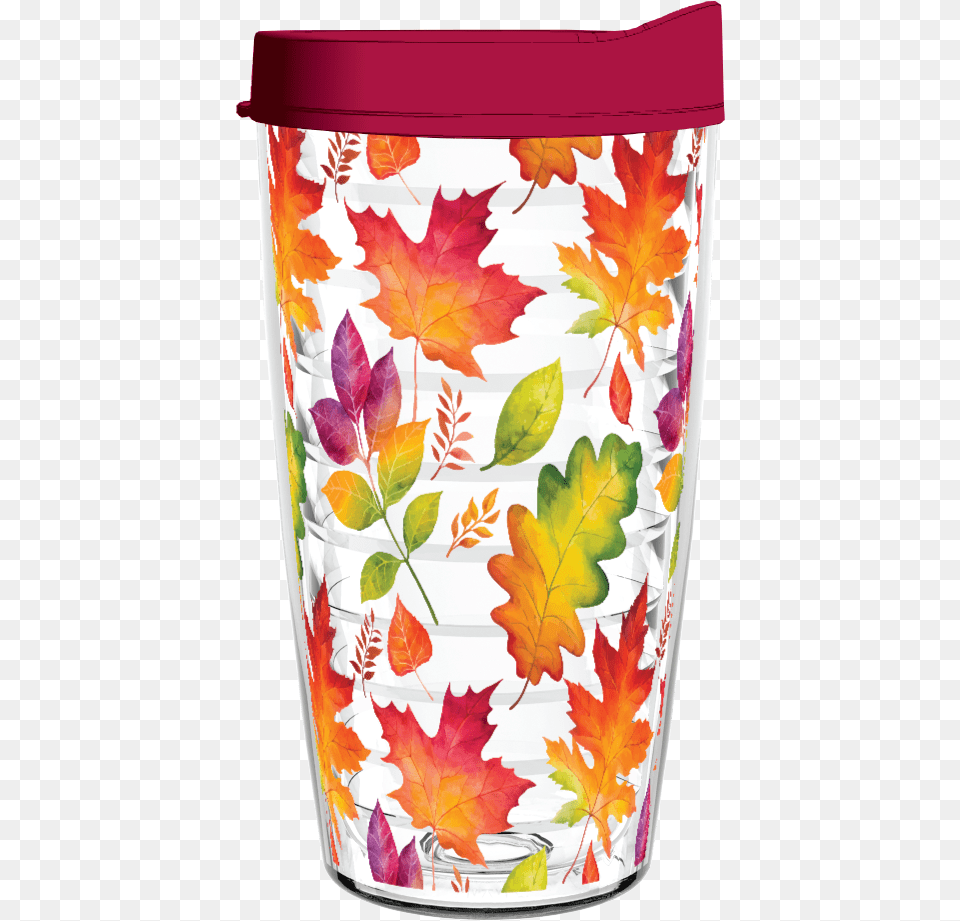 Watercolor Fall Leaves 16oz Tumbler Tumbler, Leaf, Plant, Jar, Tree Free Transparent Png