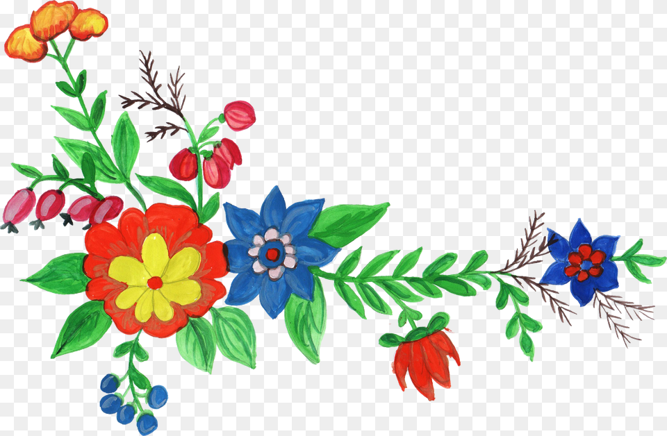 Watercolor Fiesta Flower Clipart, Art, Embroidery, Floral Design, Graphics Free Png Download