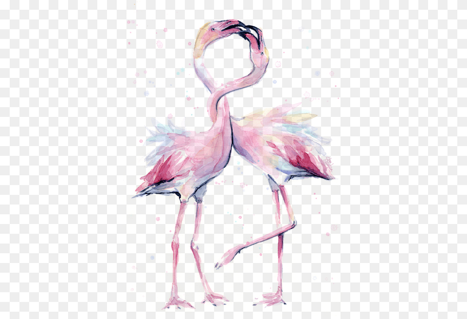 Watercolor Flamingo, Animal, Bird, Person Free Transparent Png