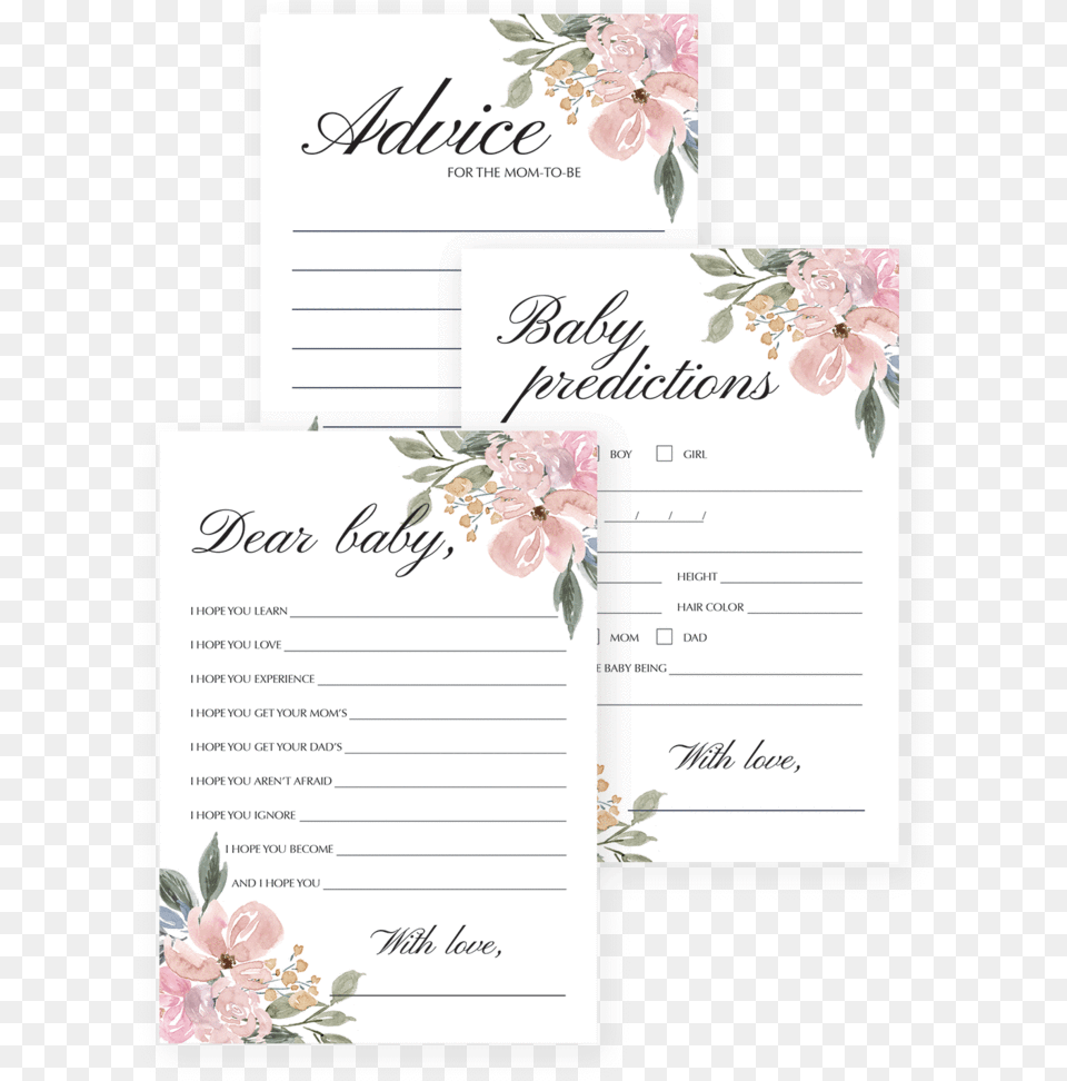 Watercolor Floral Baby Shower Games Printable By Littlesizzle Paper, Text, Page, Advertisement, Poster Png