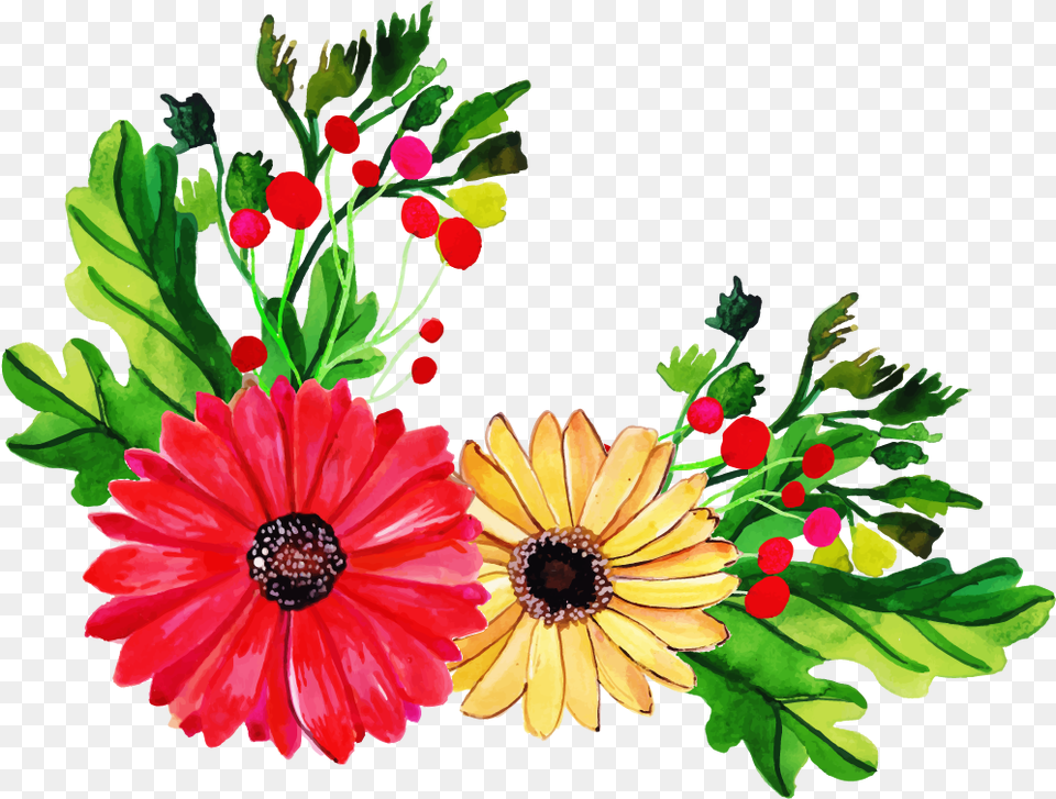Watercolor Floral Bunch Konfest Portable Network Graphics, Plant, Pattern, Flower Bouquet, Flower Arrangement Png Image