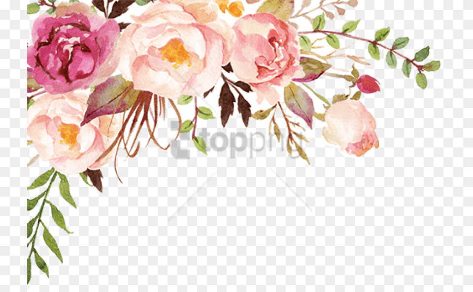 Watercolor Floral Corner, Art, Floral Design, Graphics, Pattern Free Transparent Png