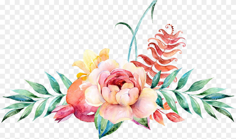 Watercolor Floral Design, Graphics, Art, Floral Design, Pattern Free Png Download
