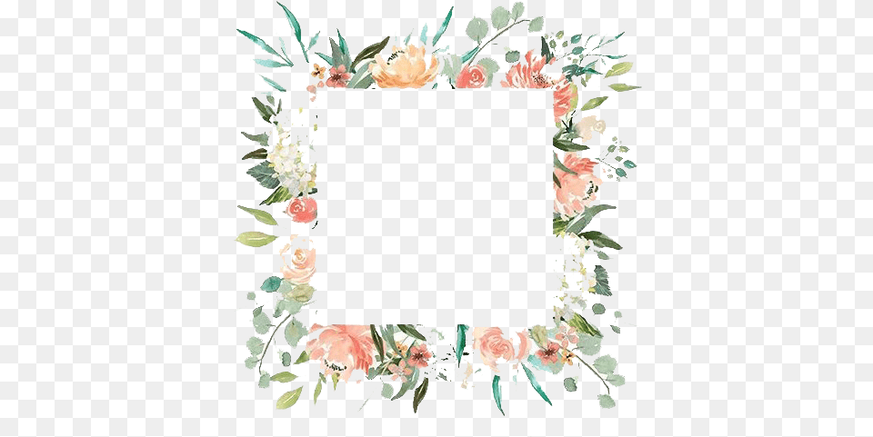 Watercolor Floral Flower Frame File Floral Frame Transparent Background, Art, Floral Design, Graphics, Pattern Png Image