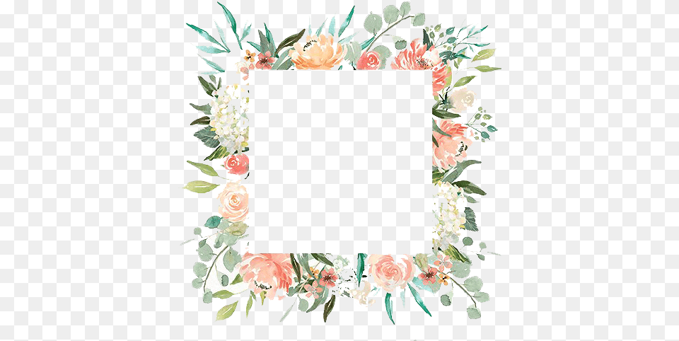 Watercolor Floral Frame Transparent, Art, Floral Design, Graphics, Pattern Png
