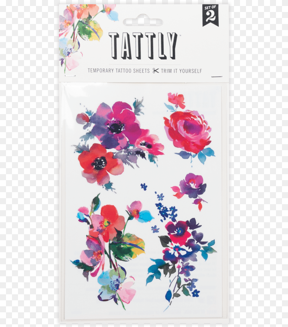 Watercolor Floral Sheet Tattly, Art, Floral Design, Graphics, Pattern Free Png