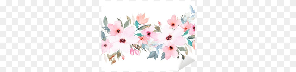 Watercolor Floral Template For Wedding Cards Invitations 39go Wall Dcor By Sincere Surroundings 39go, Plant, Flower, Cherry Blossom, Birthday Cake Free Transparent Png