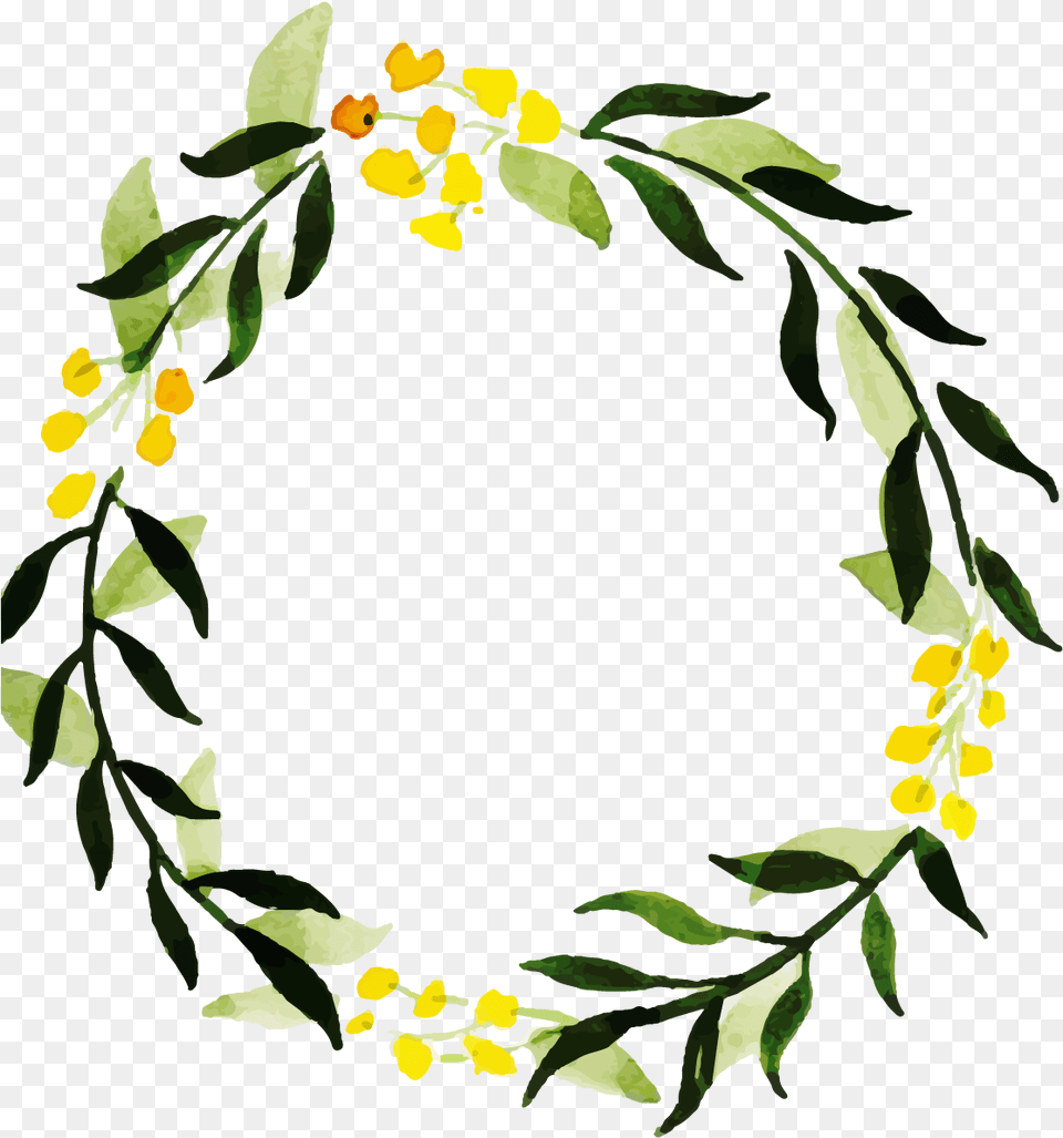 Watercolor Floral Wreath Leaf, Plant, Art, Floral Design, Graphics Free Transparent Png