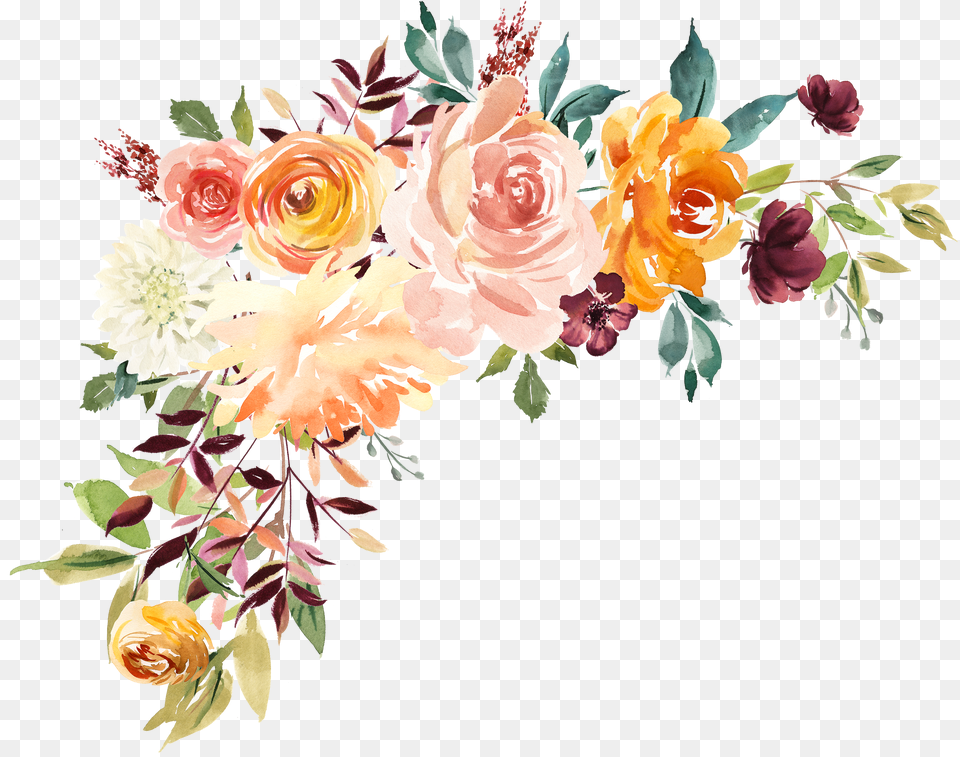 Watercolor Flower Background Clipart Watercolor Flowers Background Free Transparent Png