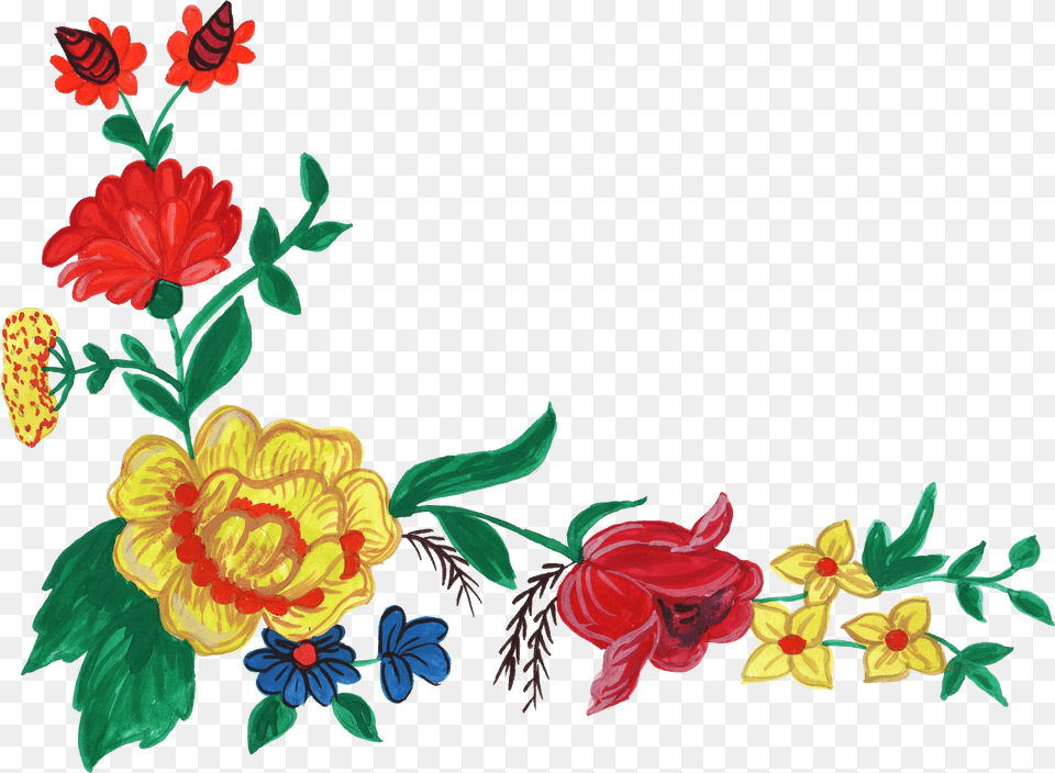 Watercolor Flower Corner Transparent Vol 2 Flower Hd, Art, Floral Design, Graphics, Pattern Free Png