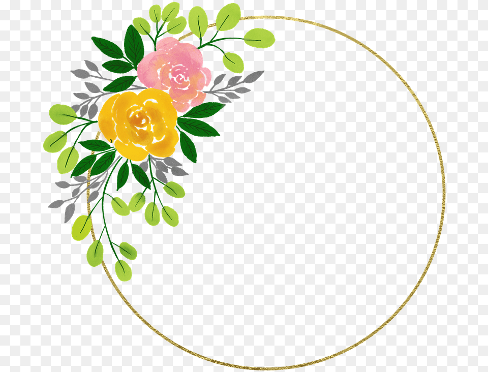 Watercolor Flower Frame, Pattern, Plant, Rose, Art Free Transparent Png