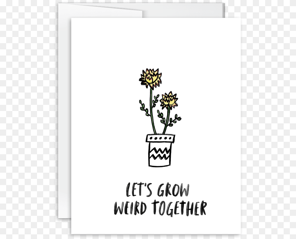 Watercolor Flower Let39s Grow Weird Together Greeting Cartoon, Envelope, Plant, Mail, Greeting Card Free Png Download