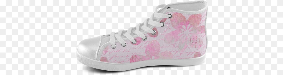 Watercolor Flower Pattern Women39s High Top Canvas Shoes High Top, Clothing, Footwear, Shoe, Sneaker Png