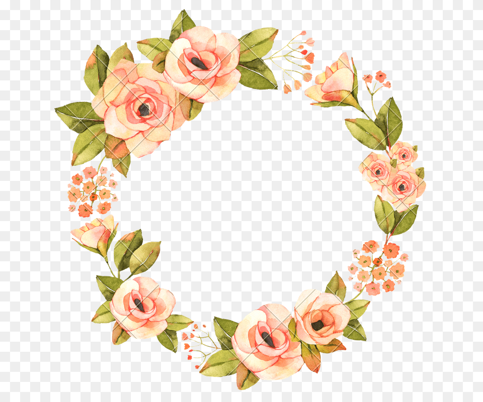 Watercolor Flower Wreath Watercolor Flower Wreath, Art, Floral Design, Graphics, Pattern Png Image