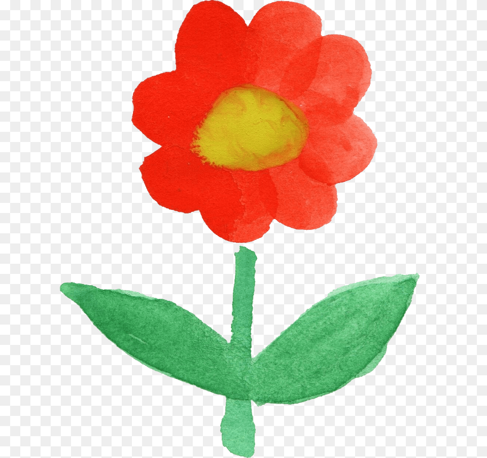 Watercolor Flowers, Flower, Petal, Plant, Anemone Free Png