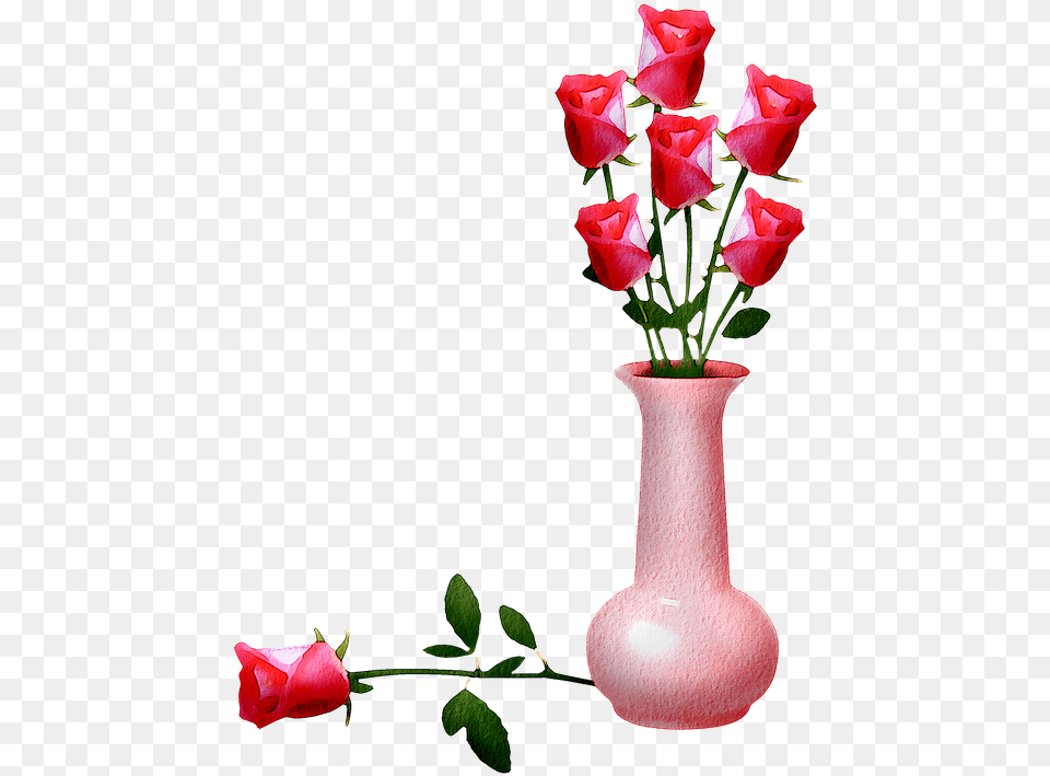 Watercolor Flowers Floral Pink Image On Pixabay Finestra Aperta Con Vaso, Flower, Flower Arrangement, Jar, Plant Png