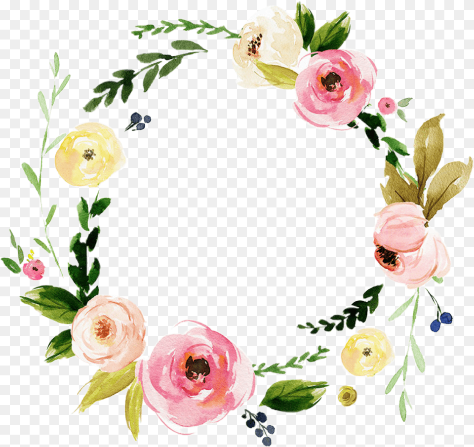 Watercolor Flowers Floral Wreath Pastel Laurel 2019 Young Womens Theme, Flower, Plant, Rose, Art Png