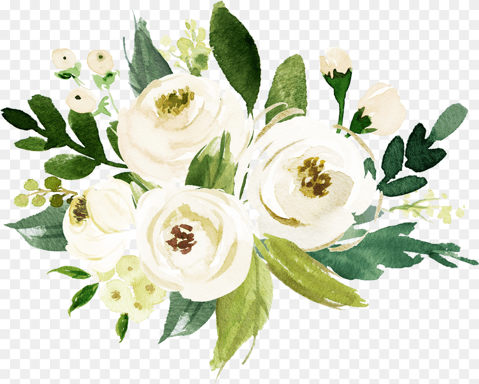Watercolor Flowers Flower White Watercolor Flowers, Sticker, Logo Free Transparent Png